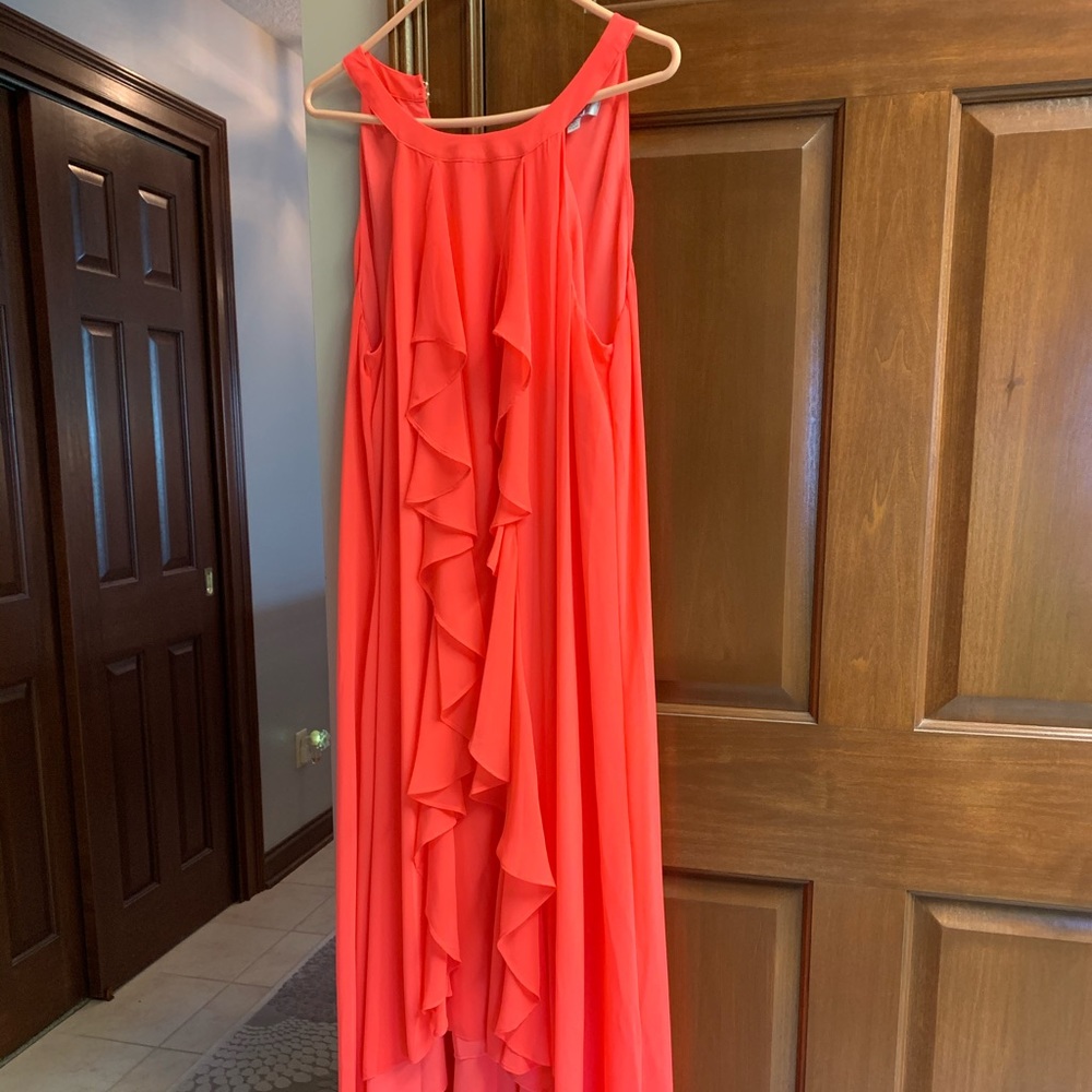 Coral flowy dress